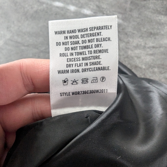 Country road purple and black long sleeve wool dress Size large - Picture 8 of 9